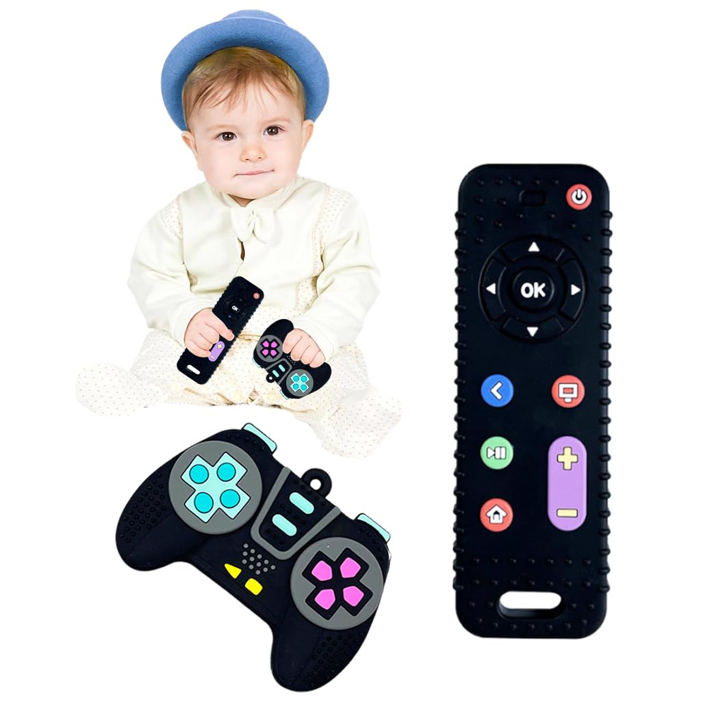 PATPAT Silicone Teether Toy Baby Teether Remote Toy for 6 to 12 Months Baby, Cartoon Frog Teether Remote Toy Sensory Toy Activity Toy for Sensory Development Sensory Development, Green PATPAT Silicone Teether Toy Baby Teether Remote Toy for 6 to 12 Months Baby, Cartoon Frog Teether Remote Toy Sensory Toy Activity Toy for Sensory Development Sensory Development, Green